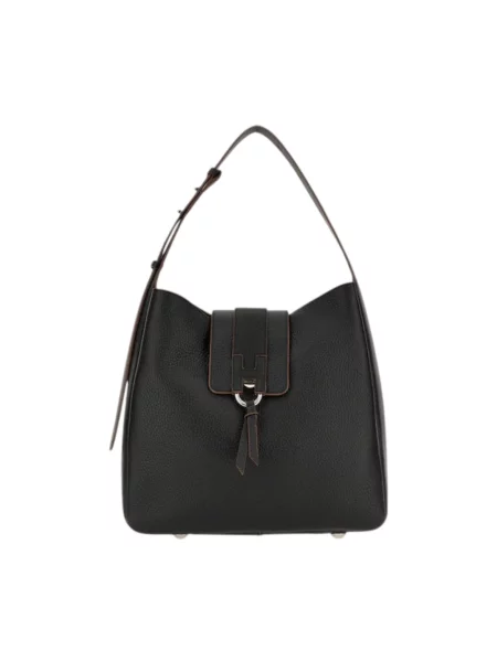 Hogan torebka shopper skórzana czarna