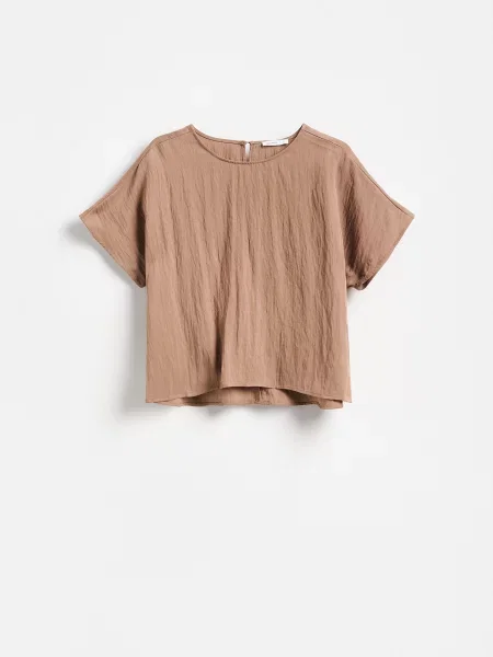 Блузка Reserved из лиоцела бежевая