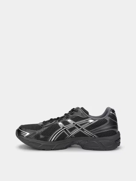 Кожаные кроссовки Asics черные