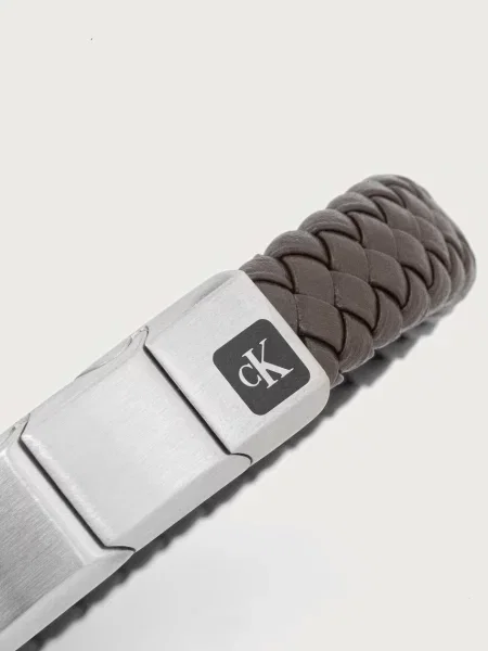Calvin Klein náramok pánsky kožený CK Essential hnedá
