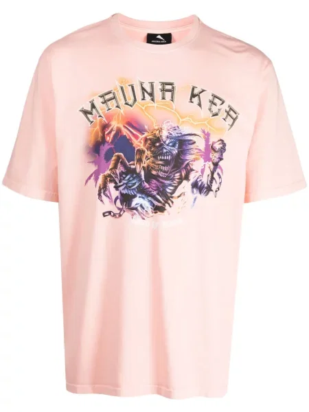 Тениска Mauna Kea с принт розово