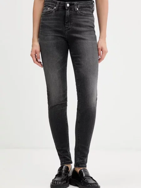 Tommy Jeans blugi skinny de damă negru