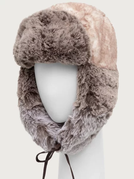 Kangol шапка тип ушанка дамска MULTI FAUX FUR TRAPPER бежово
