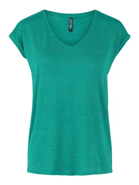 PIECES Tricou verde albastru