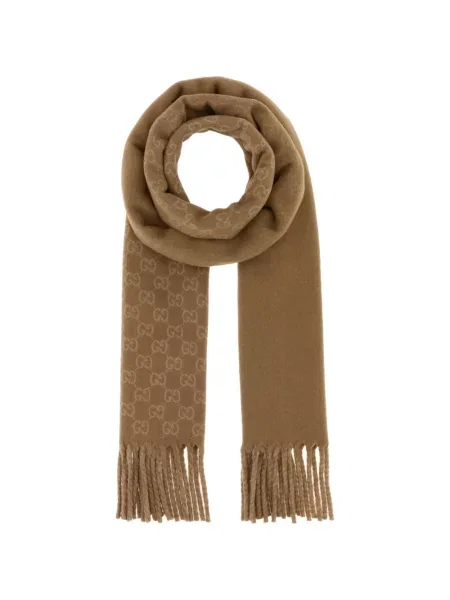 Fular Gucci cu broderie maro