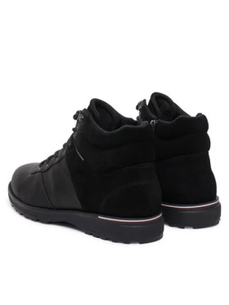 Gležnjače Tommy Hilfiger Corporate Outdoor Warm Lth Boot crna
