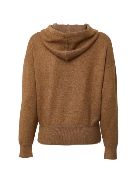 Hanorac cu glugă Isabel Marant cu broderie maro