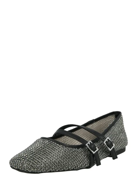 STEVE MADDEN Balerini cu glezna Watchlist / argintiu negru