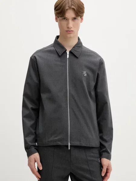 Geacă Filling Pieces cu broderie gri