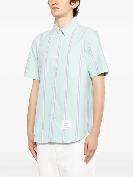 Cămașă Thom Browne cu dungi verde