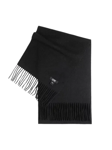 GOBI Cashmere Fular Unisex Cashmere Fringed Scarf' negru