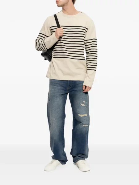 Pulover Emporio Armani cu dungi alb