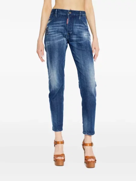 Blugi Dsquared2 zdrențuiți albastru