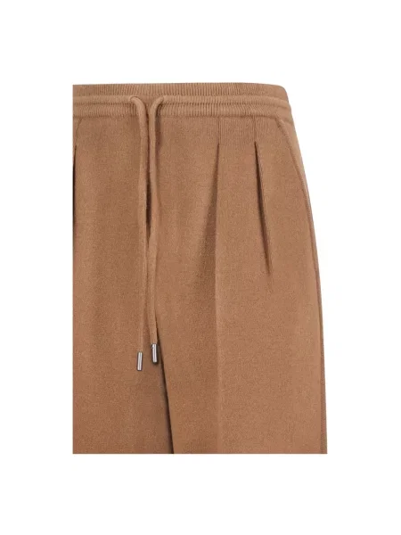 Spodnie Max Mara wełniane brązowe