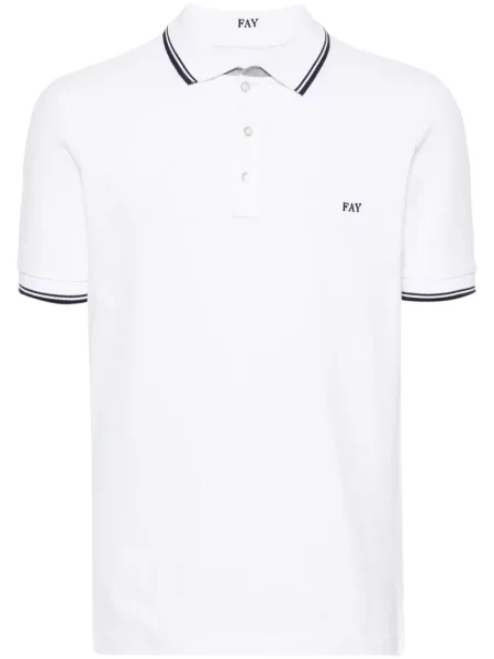 Polo Fay cu broderie alb