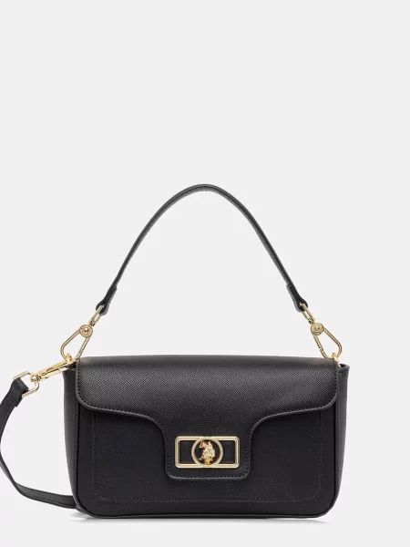 U.S. Polo Assn. listonoszka z imitacji skóry JONES czarna