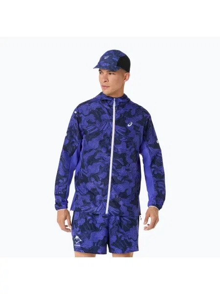 Geacă de alergare pentru femei ASICS Fujitrail Packable cobalt burst/indigo blue/cream albastru