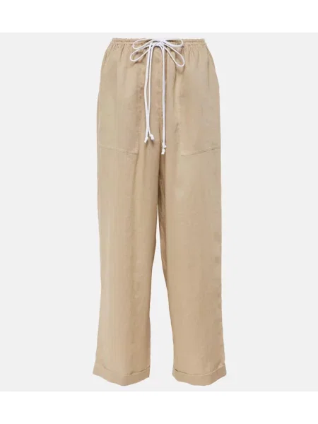 Pantaloni Tory Burch de in bej