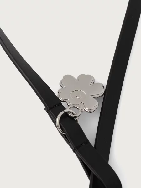 Marimekko curea pentru femei din piele negru