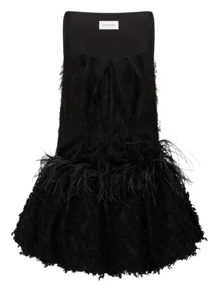 Mała sukienka mini 16arlington w piórka garniturowa czarna