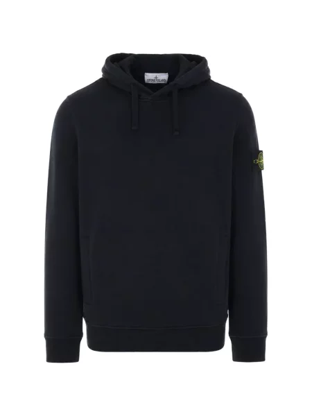Hanorac cu glugă Stone Island din fleece cu glugă cu strasuri negru