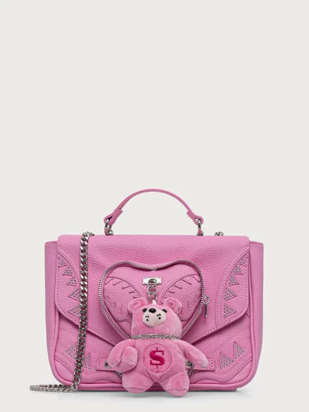 Sprayground torebka crossbody damska z imitacji skóry BABY BEAR BADDIE różowa