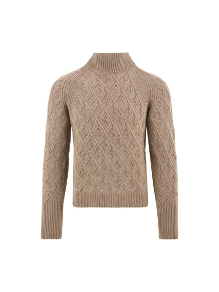 Sweter Drumohr brązowy