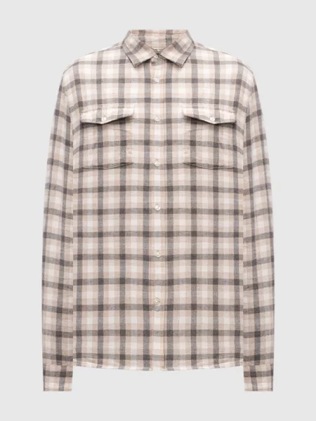 Сорочка в клітинку Woolrich бежева