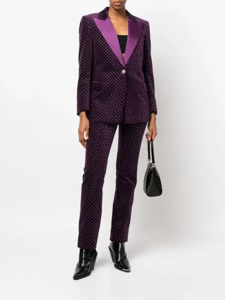 Švarkas Philipp Plein su kristalais violetinė