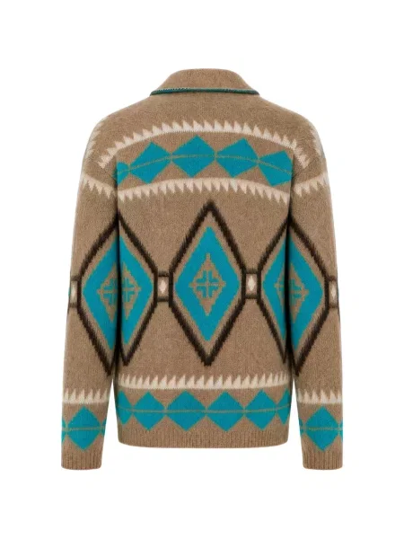 Gulerat cardigan Amaranto cu imprimeu geometric