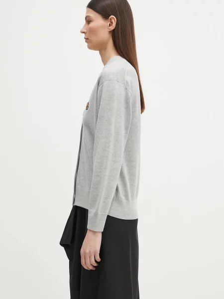 Вовняний кардиган Kenzo Pop легкий сірий