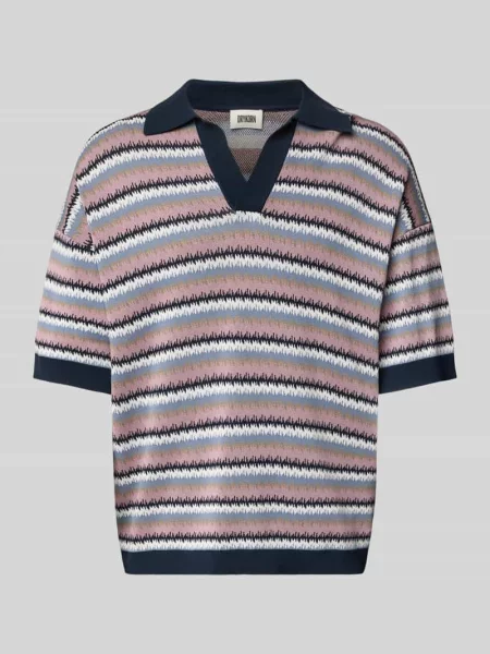 Koszulka polo o kroju oversized z dekoltem w serek model ‘LAURENZZO’ Drykorn