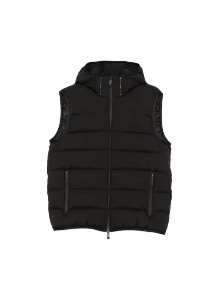 Kamizelka puchowa Moncler z kapturem czarna