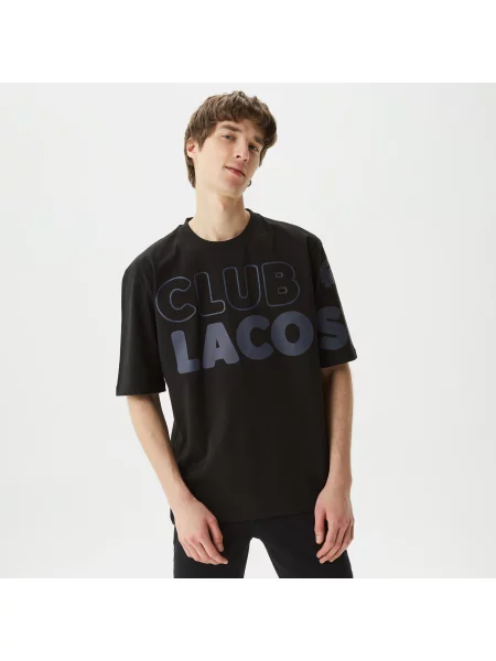 Lacoste футболка чоловіча з круглим вирізом чорна