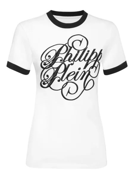 Tricou Philipp Plein cu imagine alb