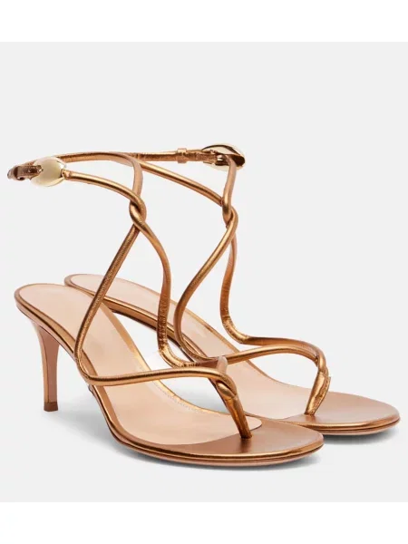 Sandale Gianvito Rossi din piele auriu