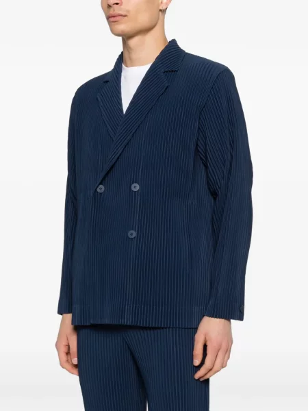 Плисирано яке Homme Plissé Issey Miyake двуредно синьо
