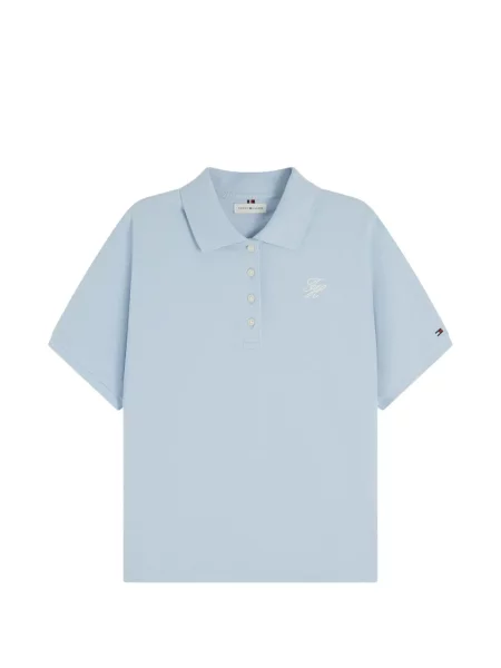 Tricou polo Tommy Hilfiger cu broderie albastru