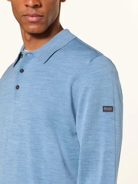 Maerz Muenchen Koszulka Polo Z Dzianiny blau niebieska