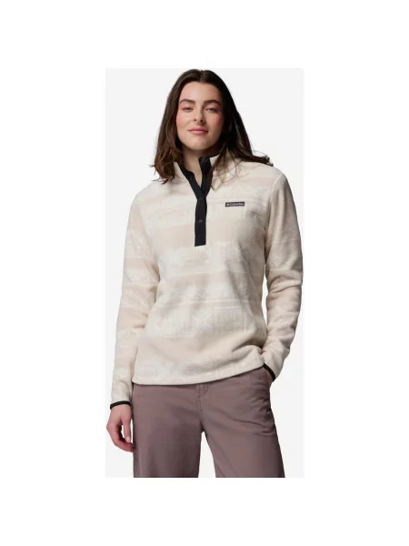 Polar Columbia Benton Springs Printed Half Zip Beżowy XS biały