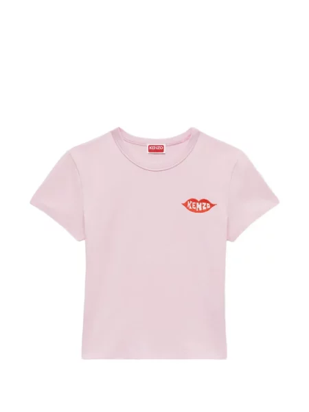 Tricou Kenzo cu broderie roz
