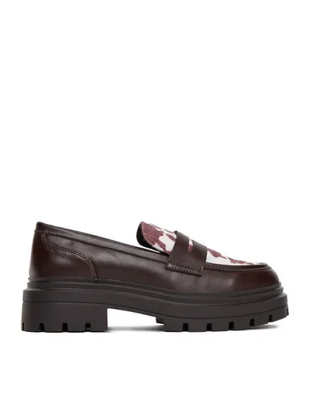 JENNY лоуфъри с дебела подметка кафяв