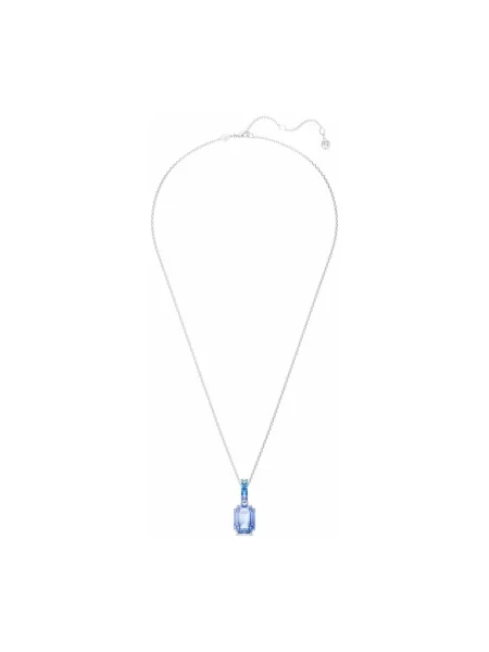 Lniany naszyjnik Swarovski szary