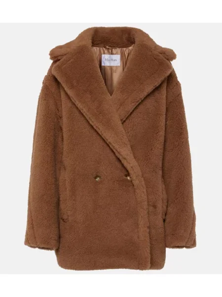 Kurtka Max Mara wełniana teddy beżowa
