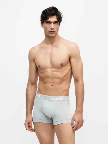 NIKE Underwear Boxerky azúrová čierna / biela sivá