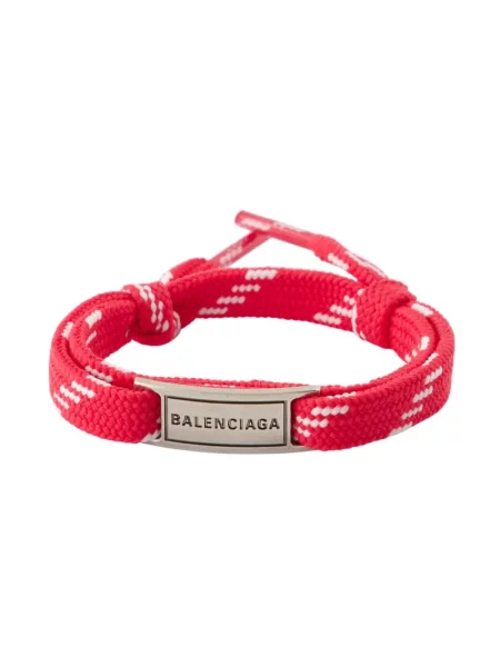 Lniana bransoletka Balenciaga różowa