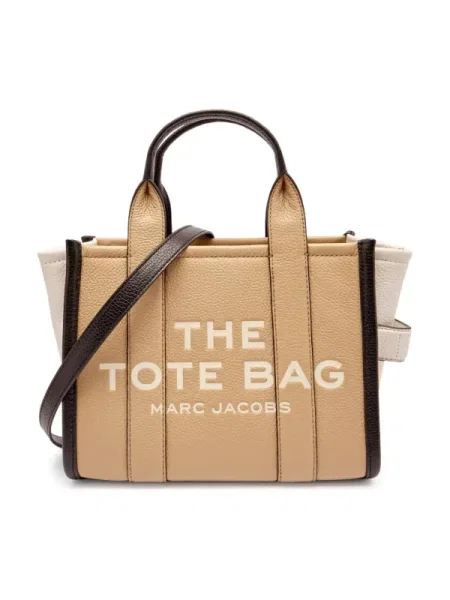 Geanta de piele Marc Jacobs din piele mini bej