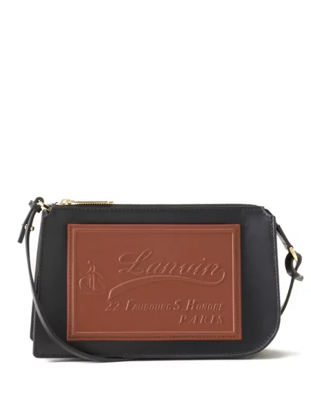 Geanta crossbody Lanvin cu autograf negru