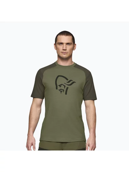 Trekové tričko NORRONA Femund PureUll loden green zelené