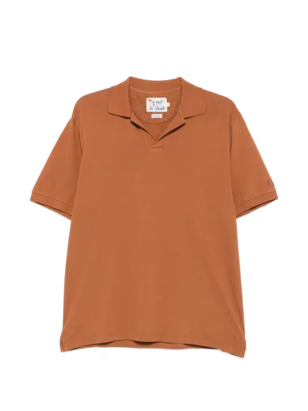 Tricou polo Mc2 Saint Barth cu broderie maro